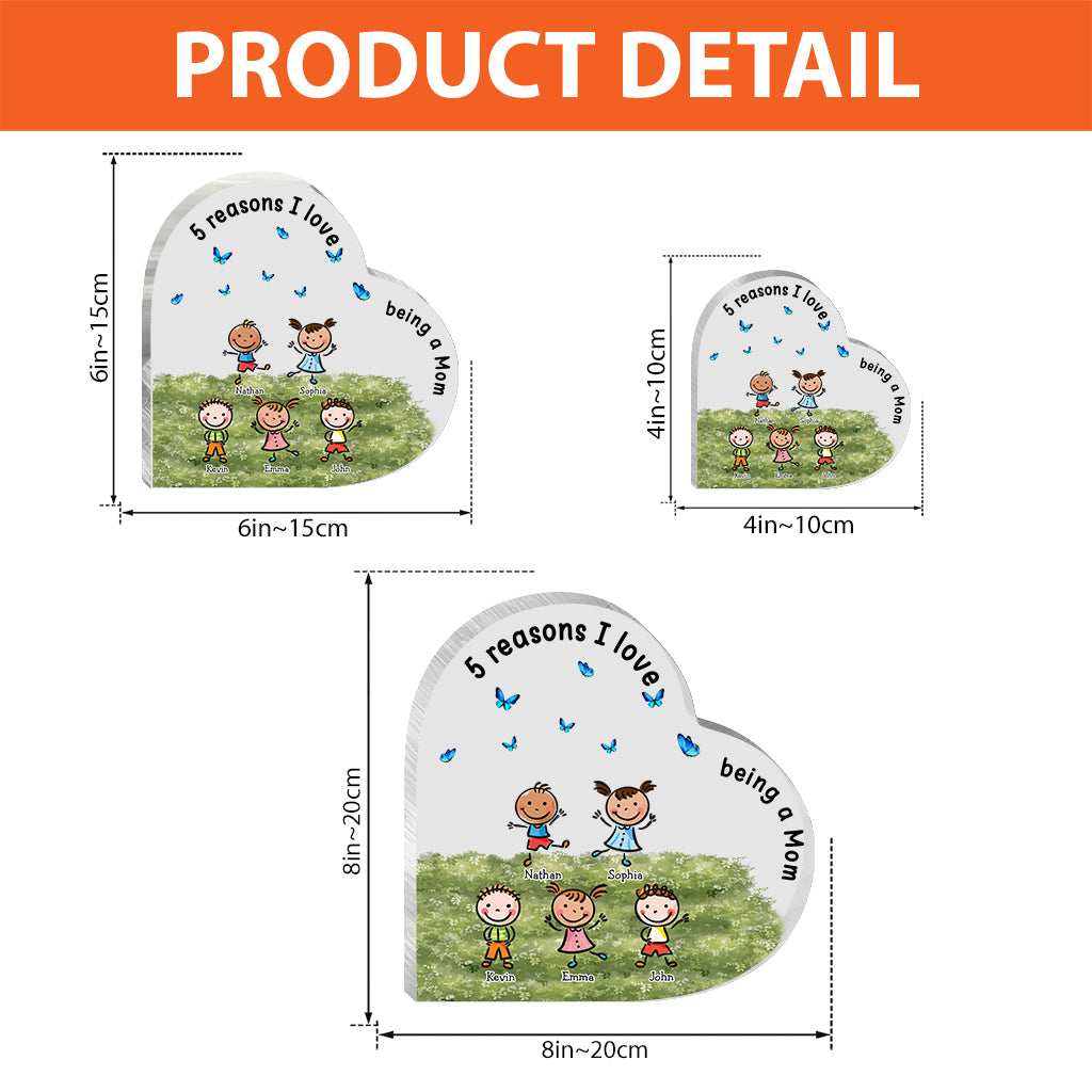 Love Being A Grandma - Gift for grandma, mom, aunt, grandpa - Personalized Custom Shaped Acrylic Plaque