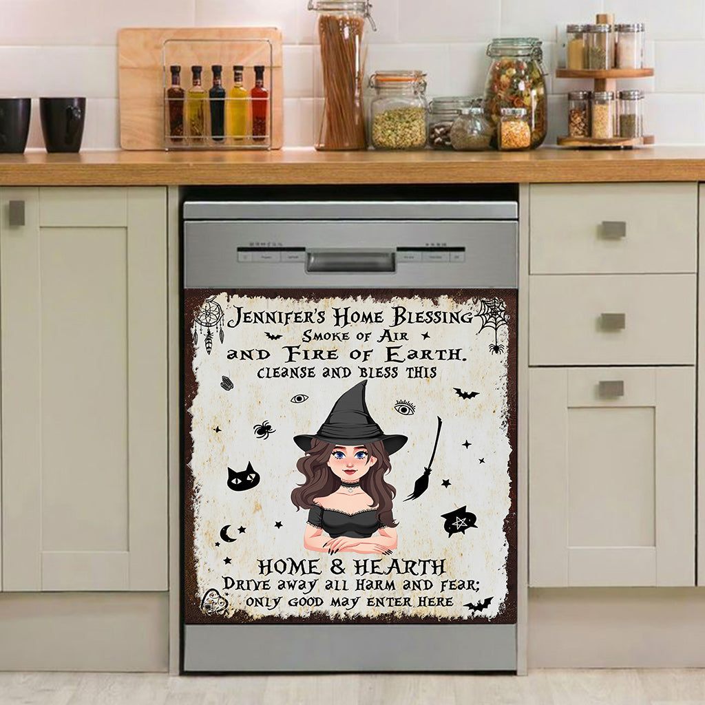 Home Blessing - Personalized Witch Dishwasher Cover