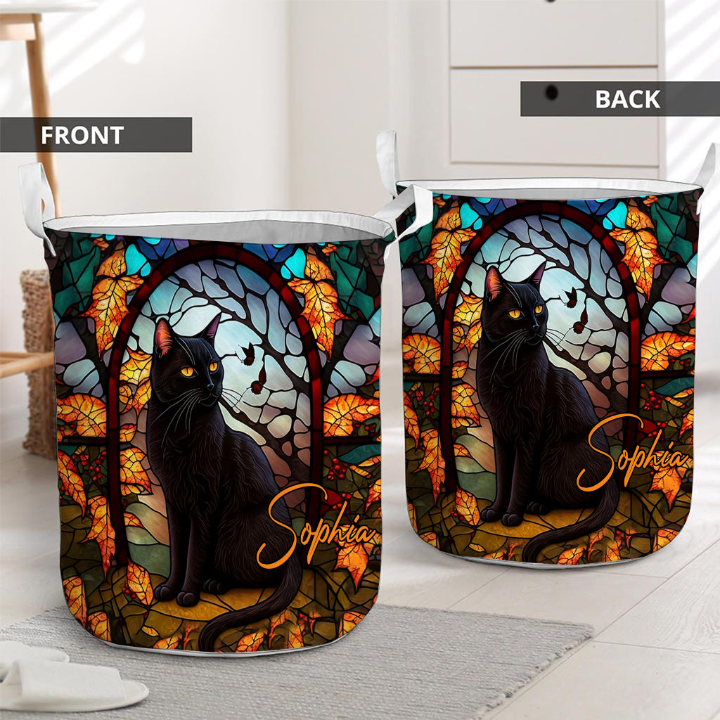 Black Cat - Personalized Black Cat Storage Basket