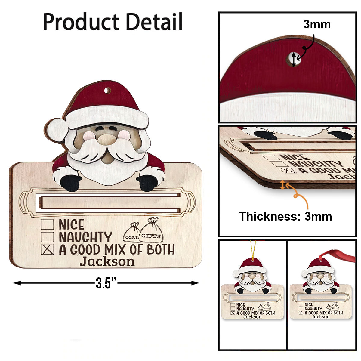 Totally On The Nice List - Personalized Christmas Ornament