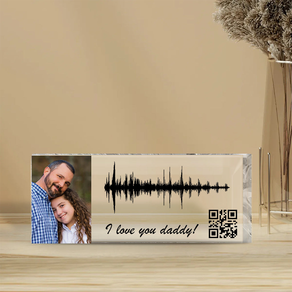 I Love You Daddy - gift for step dad - Personalized Custom Shaped Acrylic Plaque