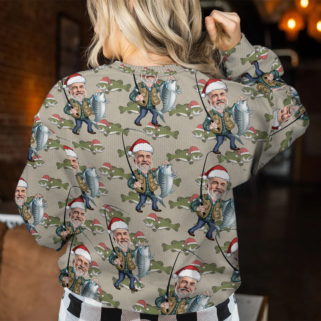 Fishing Christmas - Personalized Fishing Ugly Sweater