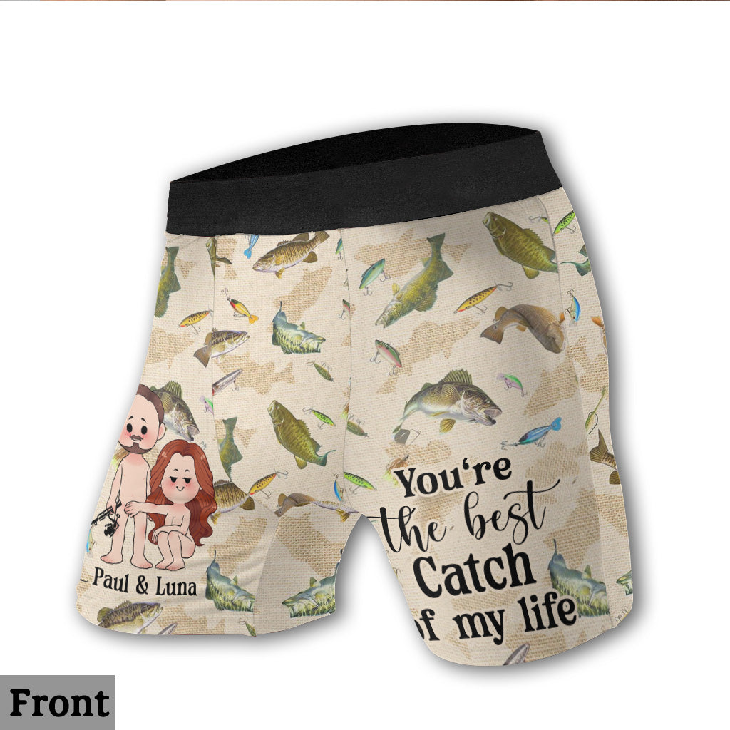 You're The Best Catch Of My Life - Personalized Fishing Men’s Boxer Briefs