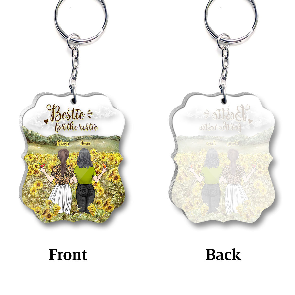 Bestie Forever - Bestie gift for sister - Personalized Keychain