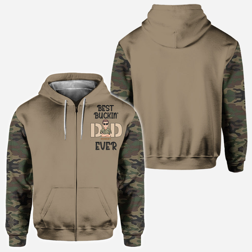 Best Buckin' Dad - Personalized Hunting All Over Shirt