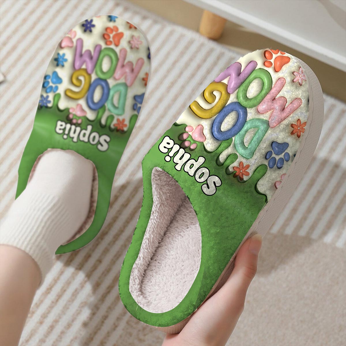 Pet Mom - Personalized Dog Slippers