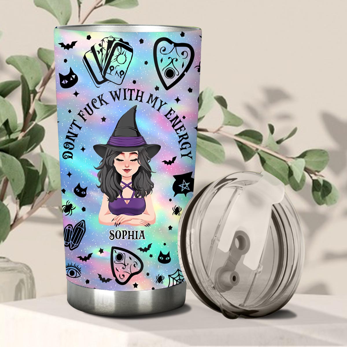 Don't F With My Energy - Personalized Witch Tumbler