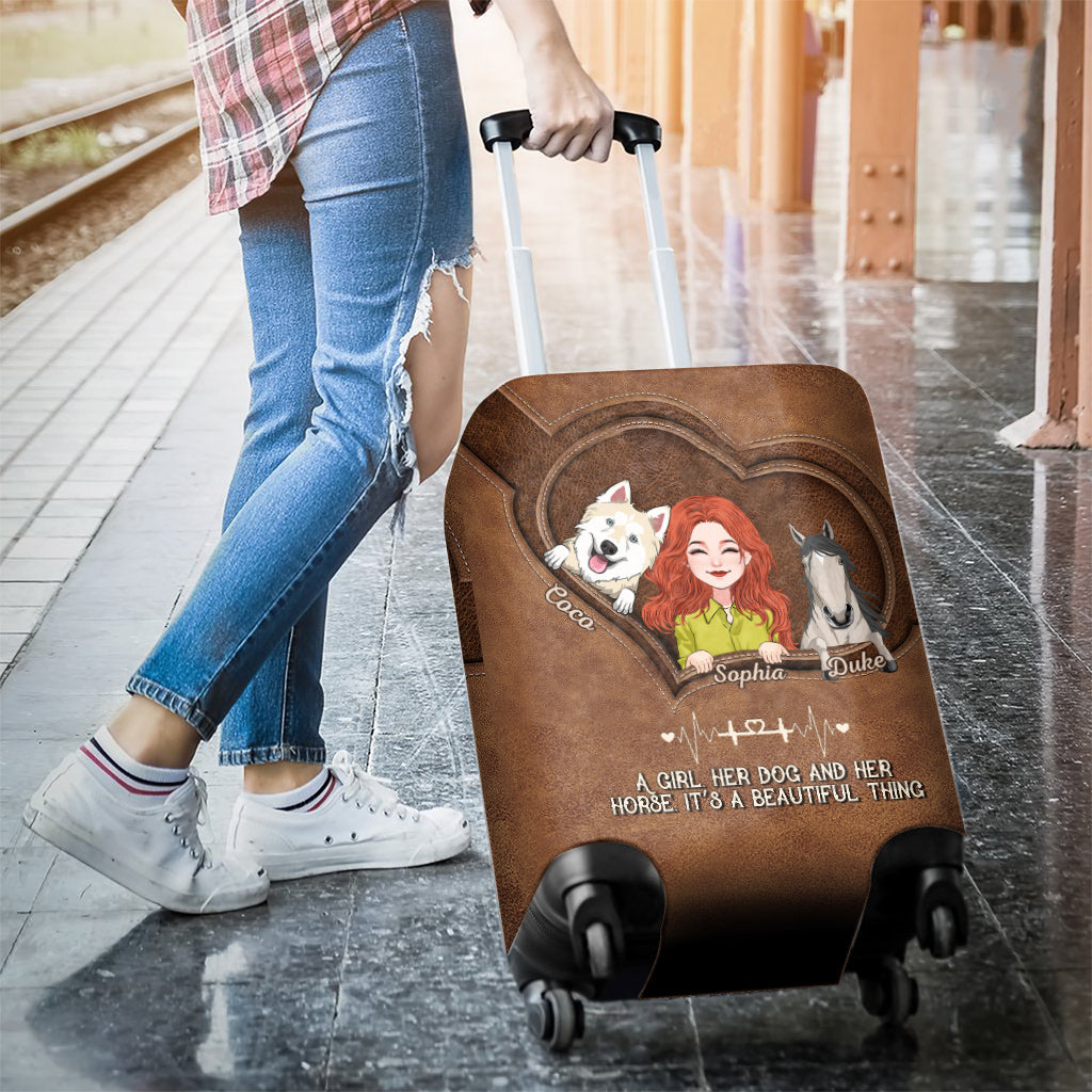 Positive Affirmations Butterfly - Personalized Butterfly Luggage Cover