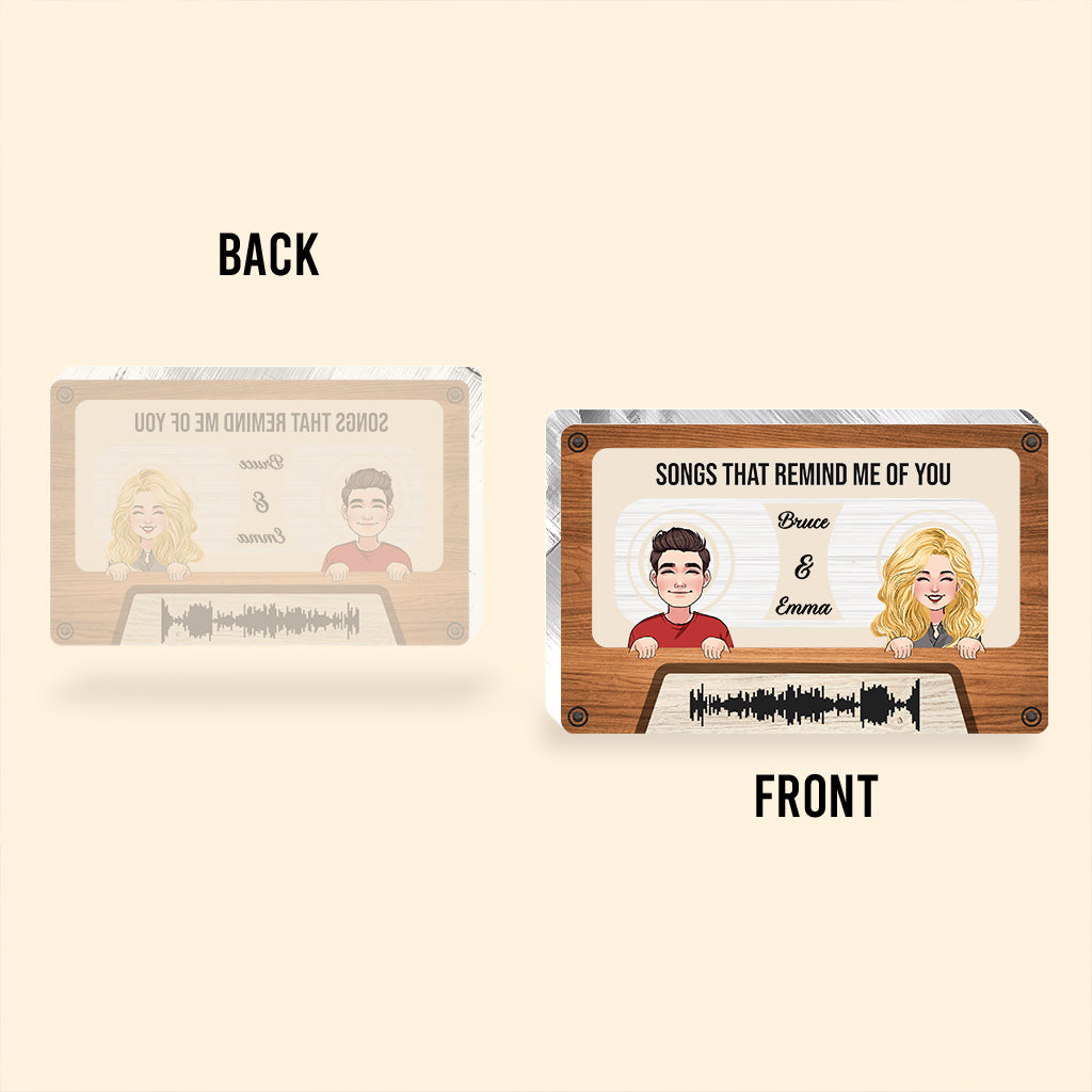 Song Remind Me Of You - Personalized Couple Custom Shaped Acrylic Plaque