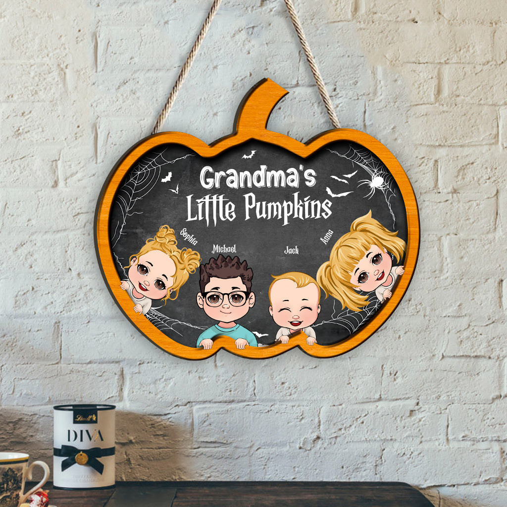 Grandma’s Little Pumpkins - Personalized Grandma Wood Sign