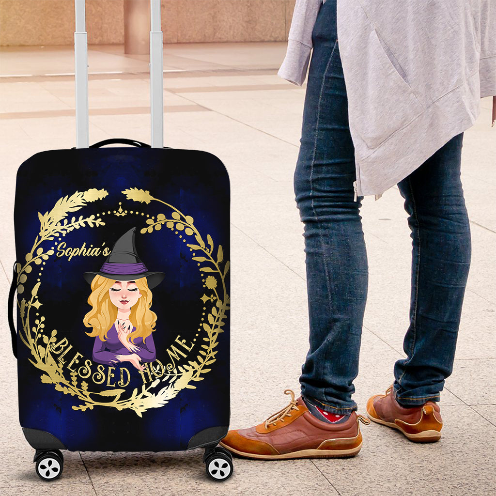 Blessed Home - Personalized Witch Luggage Cover