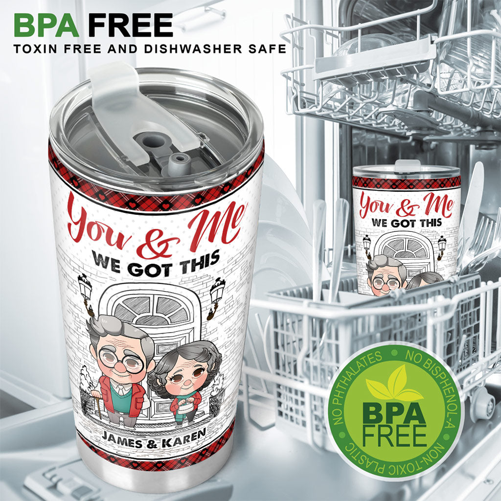 You And Me We Got This - Personalized Husband And Wife Tumbler