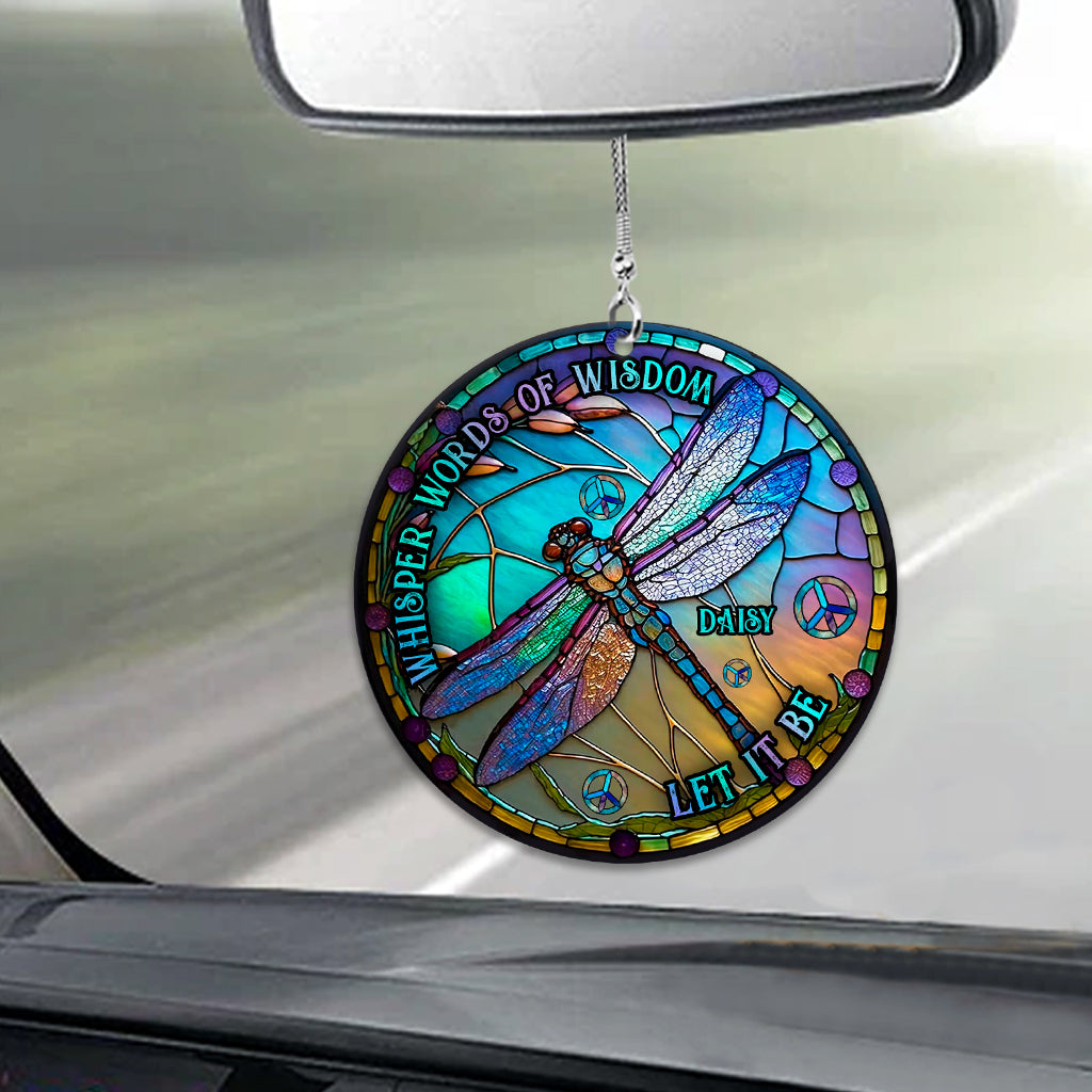 Whisper Words Of Wisdom Let It Be - Personalized Hippie Car Ornament