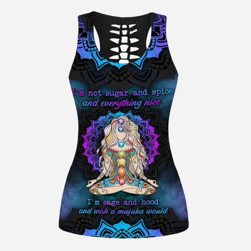 I'm Not Sugar And Spice - Yoga Hollow Tank Top and Leggings