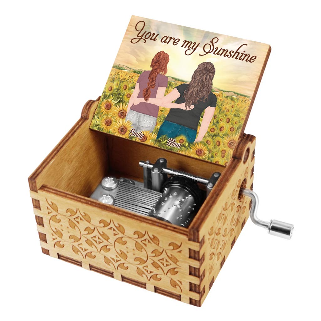 You're My Sunshine - Personalized Mother's Day Mother Hand Crank Music Box