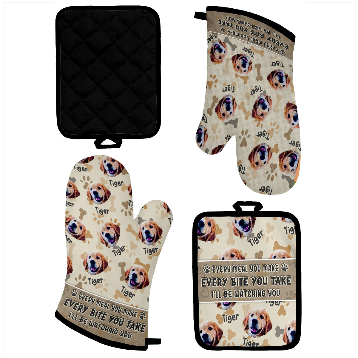 Every Meal You Make - Personalized Baking Oven Mitts & Pot Holder Set