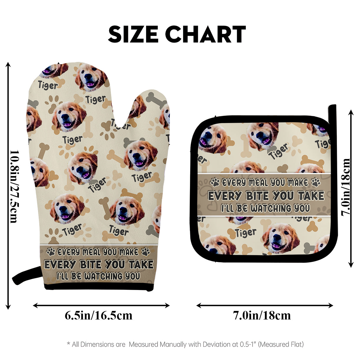 Every Meal You Make - Personalized Baking Oven Mitts & Pot Holder Set