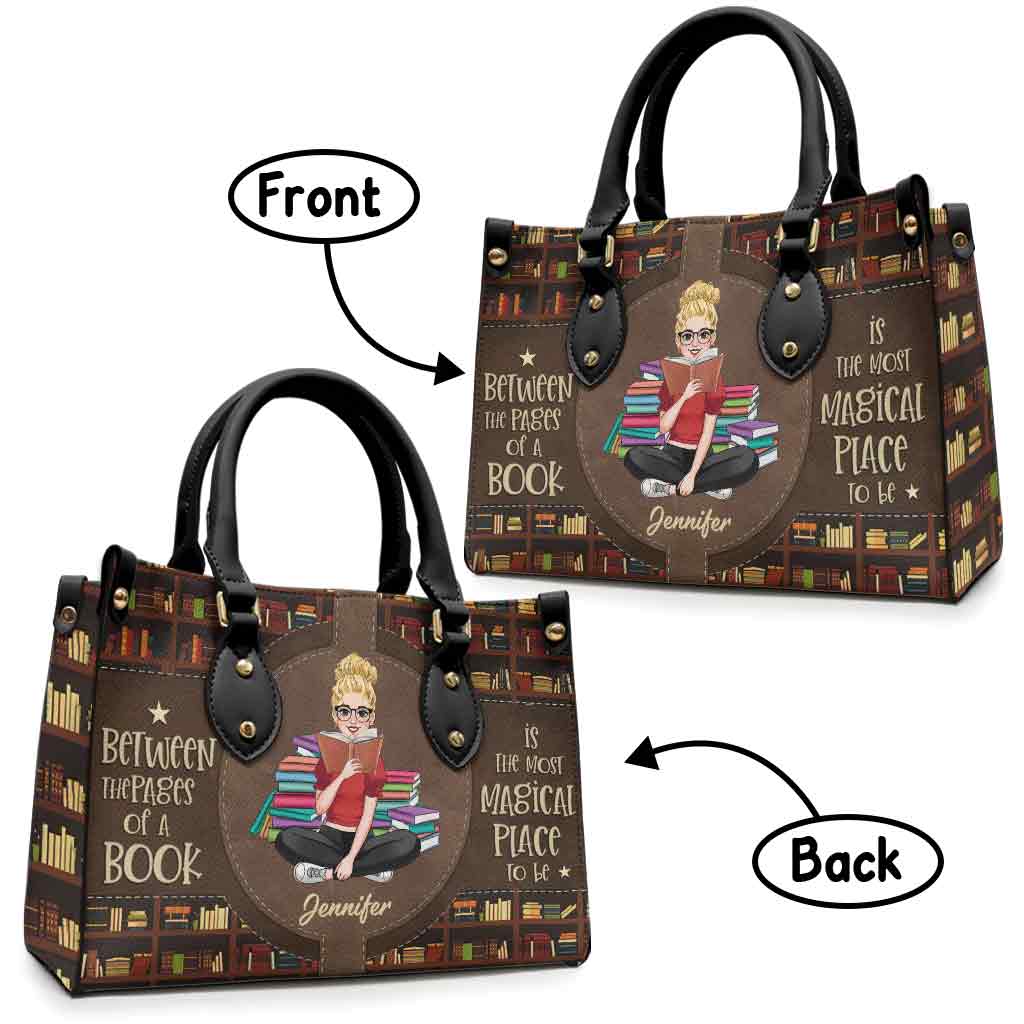 All You Need Is A Good Book - Personalized Book Leather Handbag