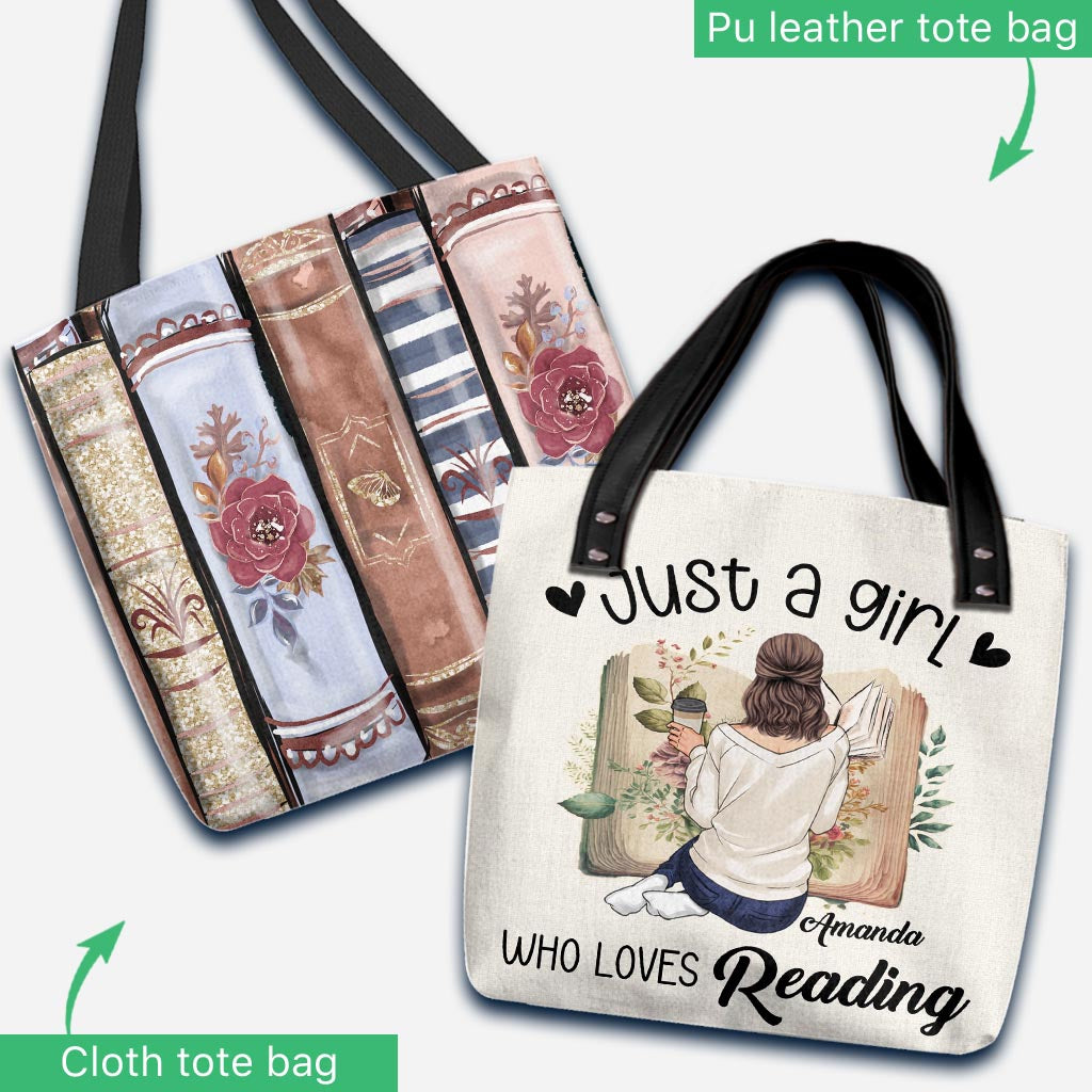 Just A Girl Who Loves Reading - Personalized Book Tote Bag