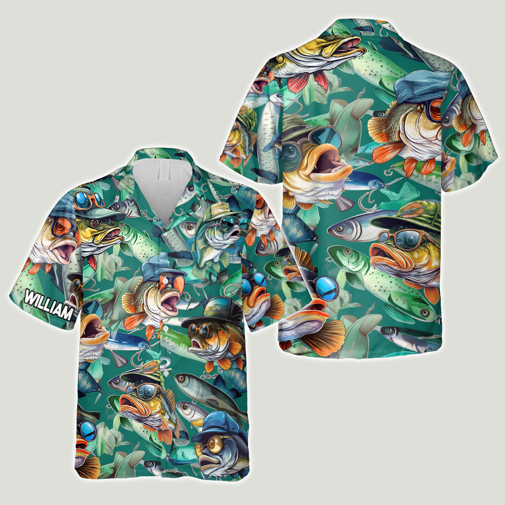 Love Fishing - Personalized Fishing Hawaiian Shirt & Men Shorts