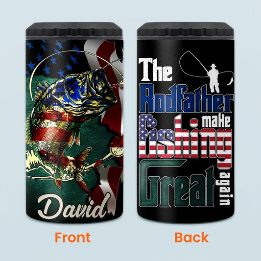 Reel Cool Dad Anglers - Personalized Fishing Can Cooler