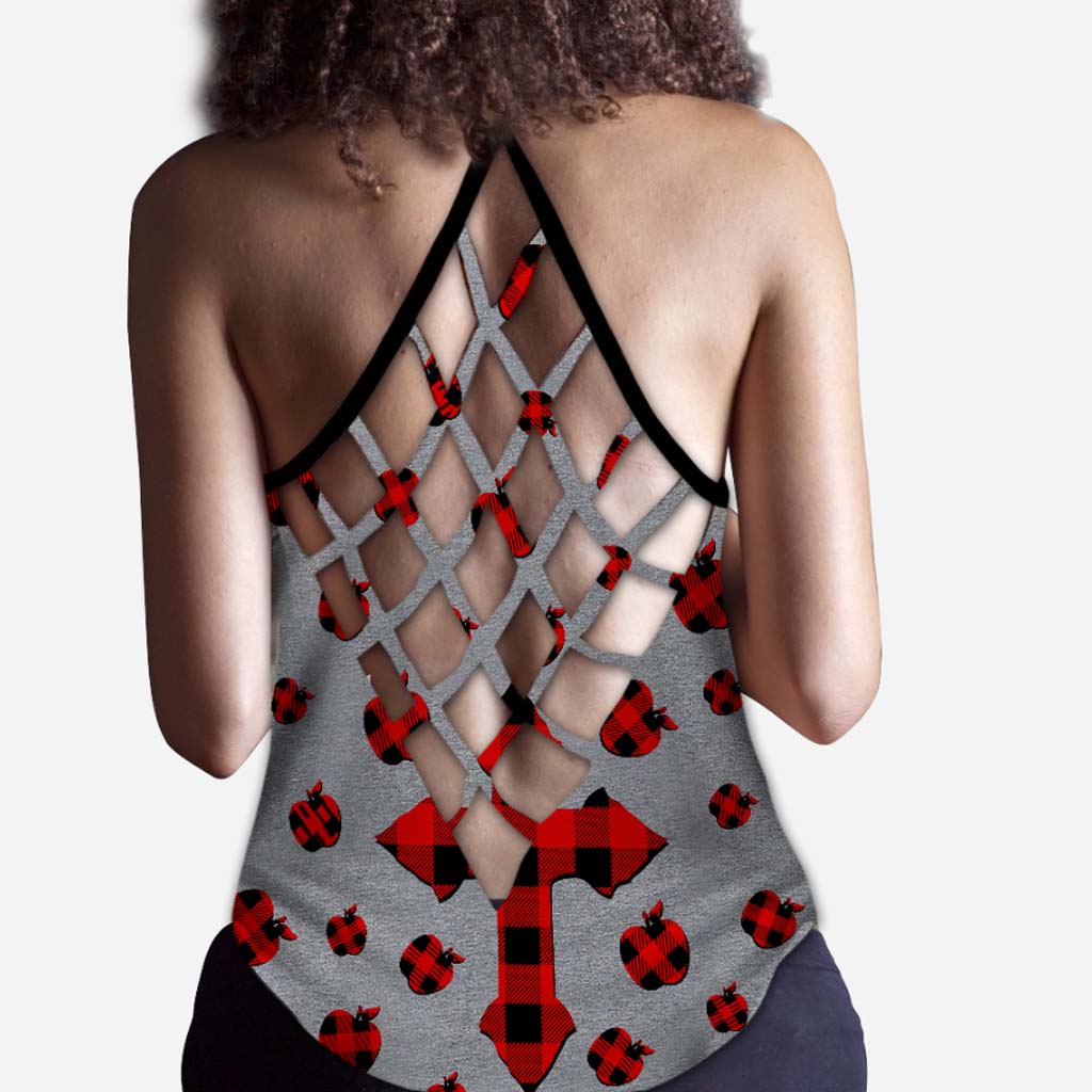 Never Underestimate  - Teacher Cross Tank Top