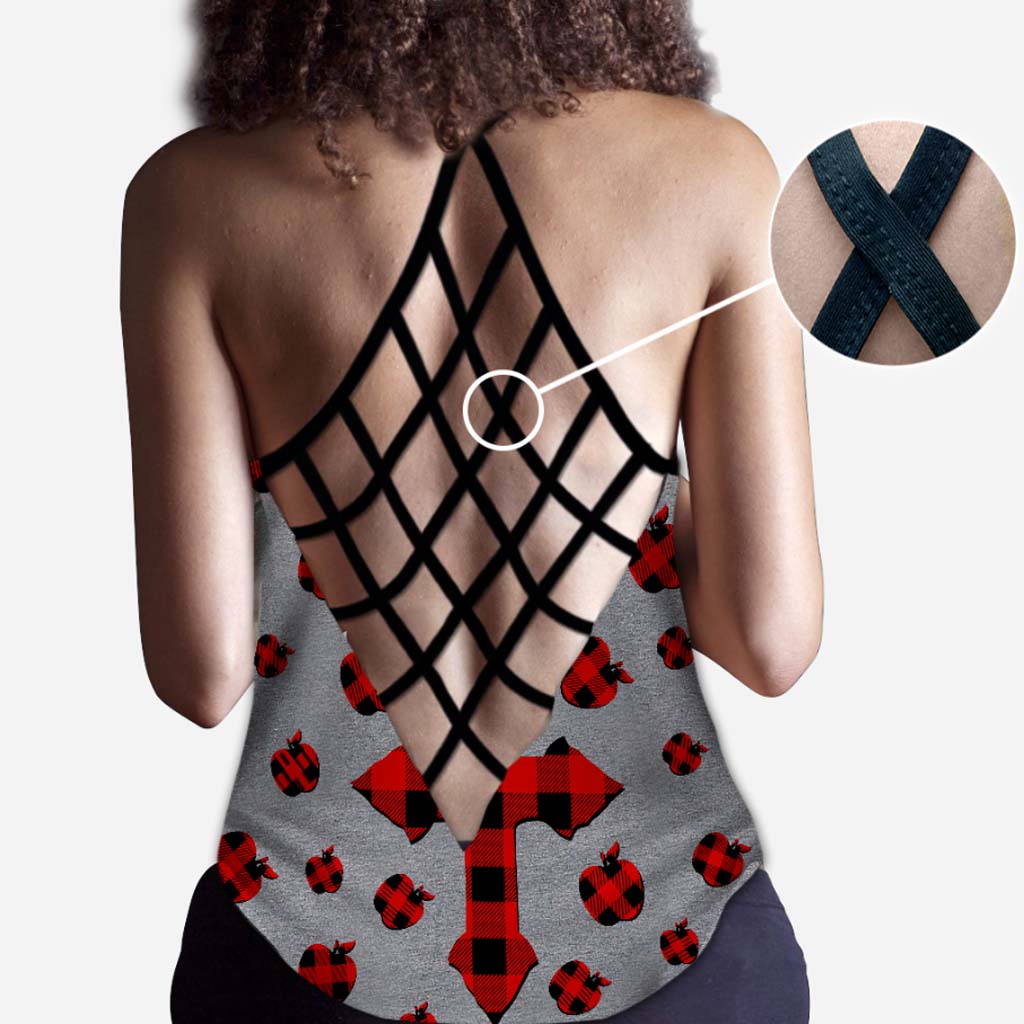 Never Underestimate  - Teacher Cross Tank Top