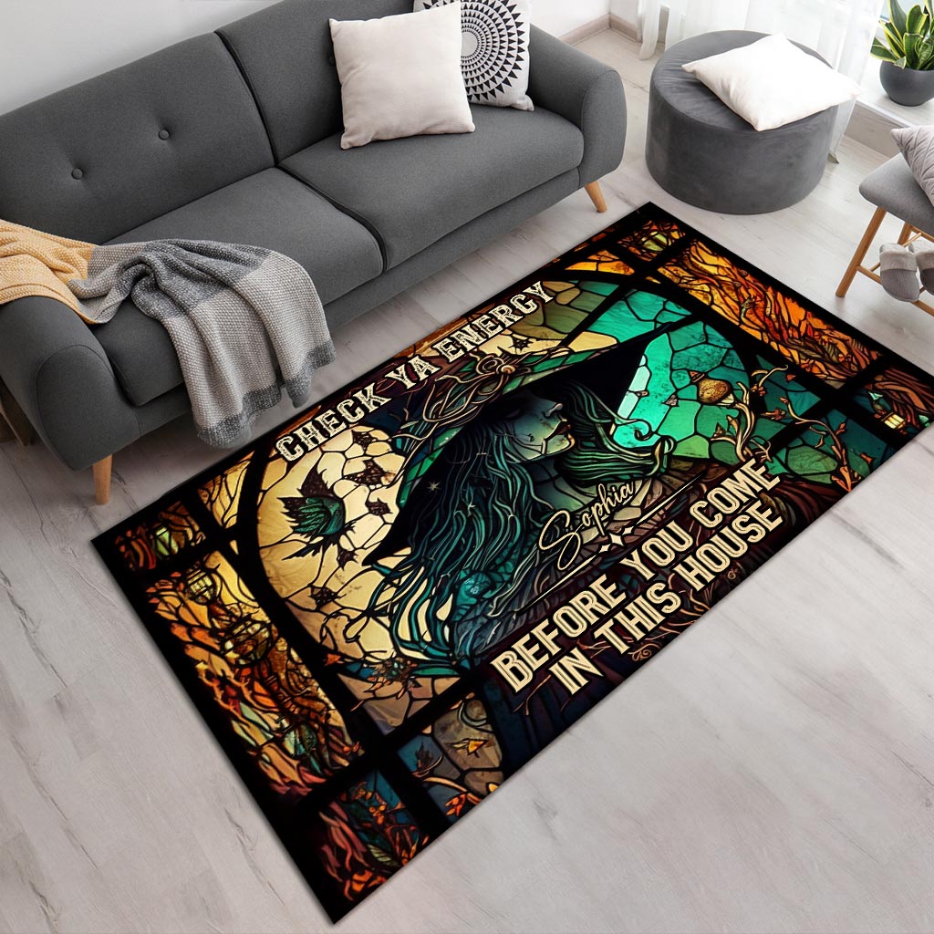Check Ya Energy - Personalized Witch Rug