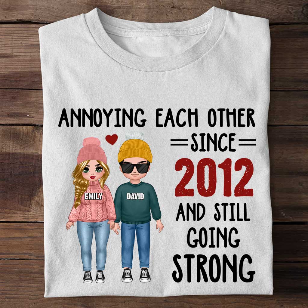 Annoying Each Other - Personalized Couple T-shirt and Hoodie