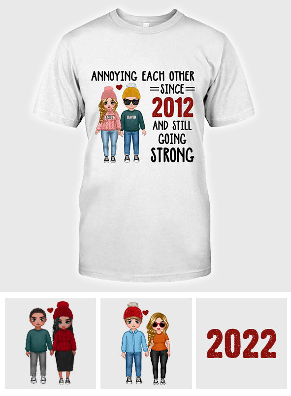 Annoying Each Other - Personalized Couple T-shirt and Hoodie