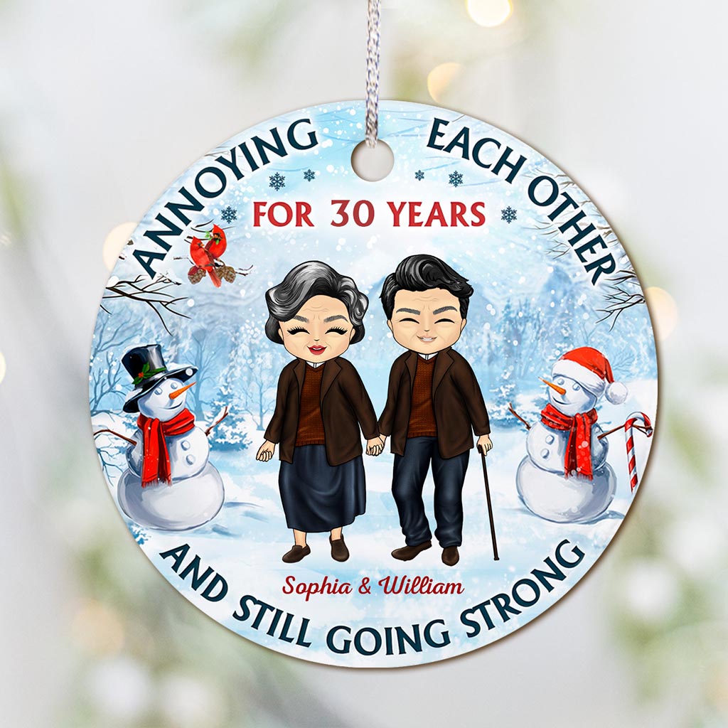 And Still Going Strong - Personalized Christmas Couple Ornament (Printed On Both Sides)