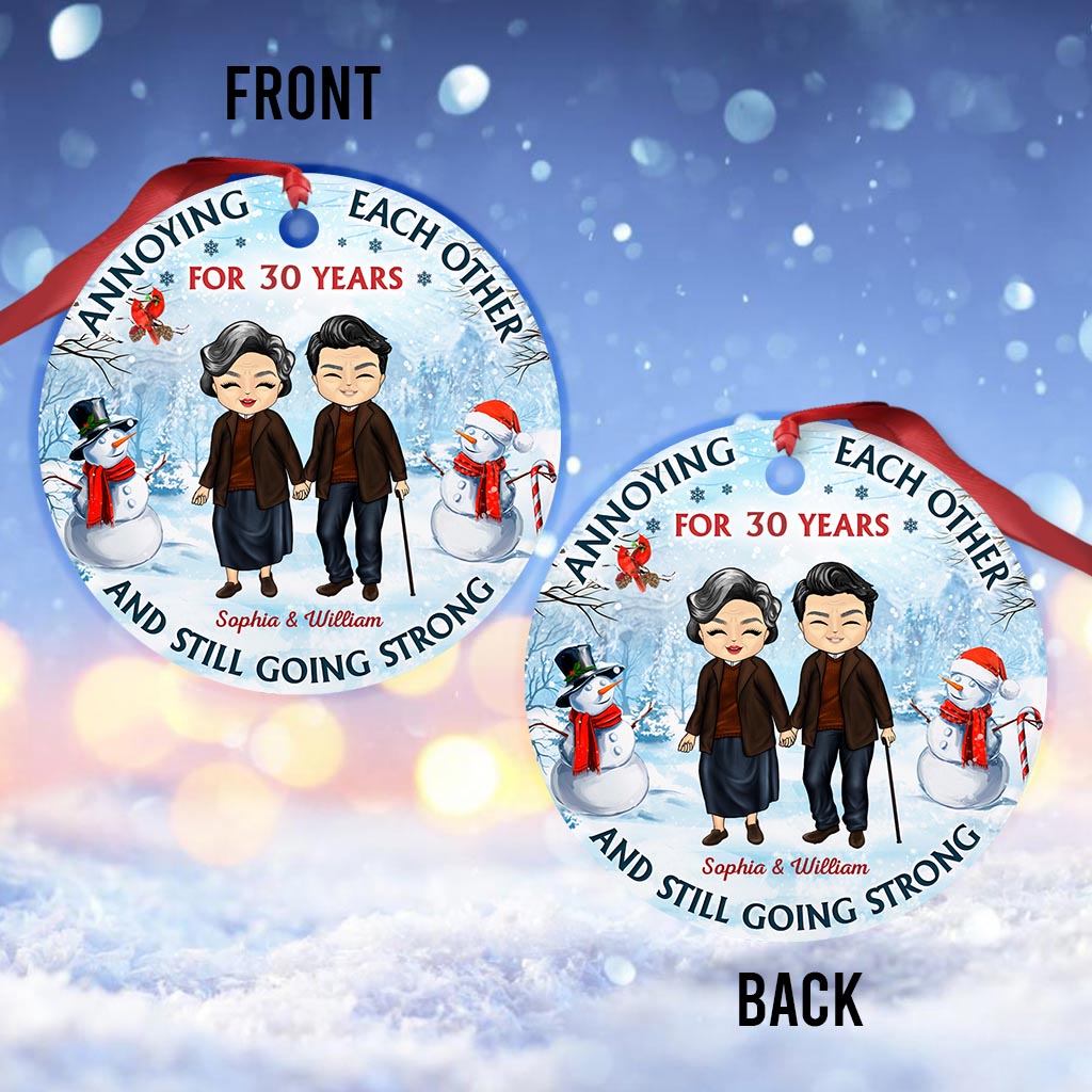 And Still Going Strong - Personalized Christmas Couple Ornament (Printed On Both Sides)