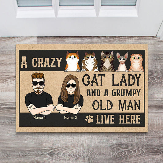 A Crazy Cat Lady - Personalized Cat Doormat