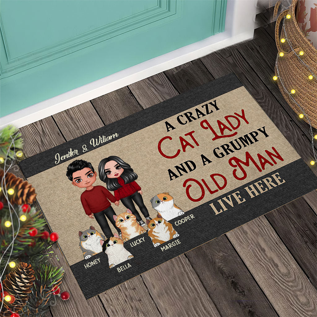 A Grumpy Old Man - Personalized Cat Doormat
