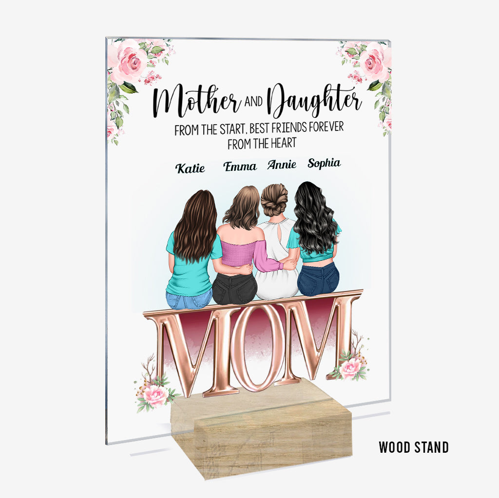 Mother And Daughters - Personalized Mother Transparent Acrylic Plaque