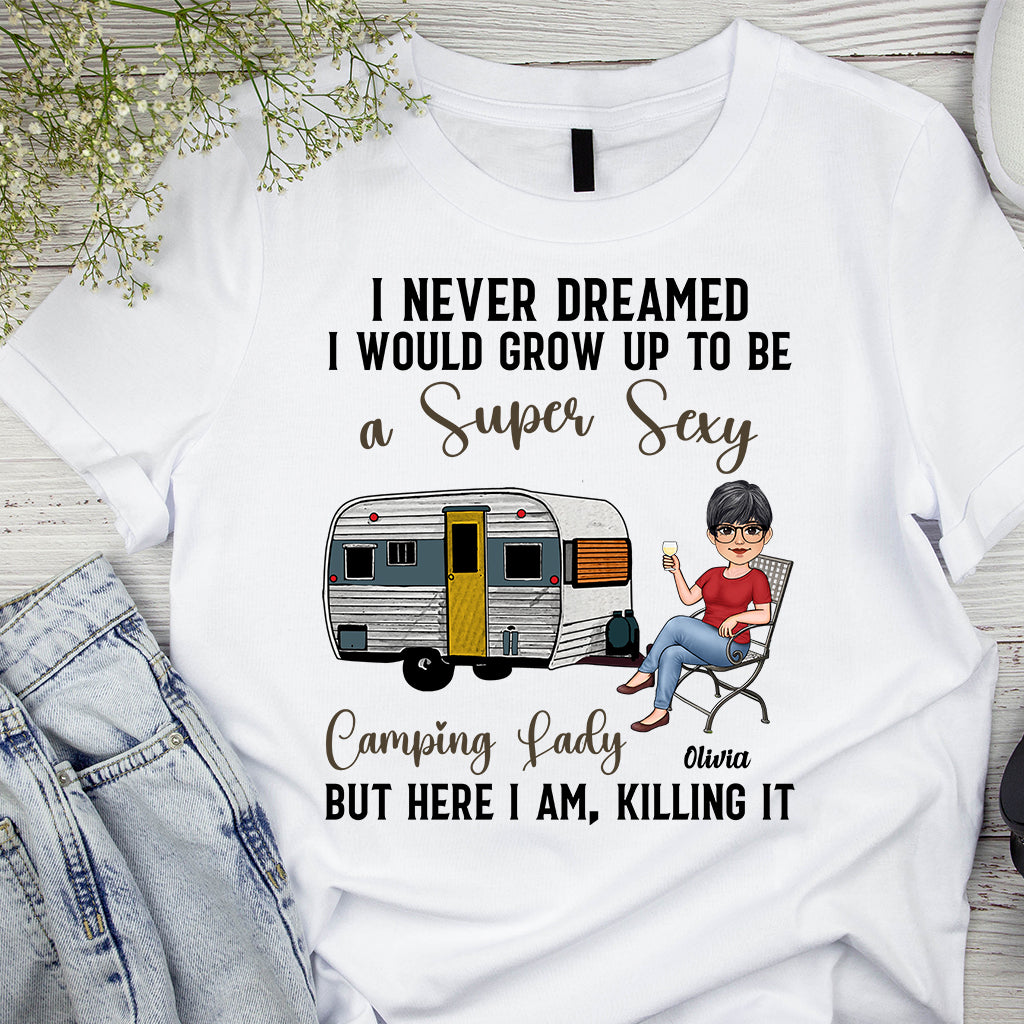 Camping Lady - Personalized Camping T-shirt & Hoodie