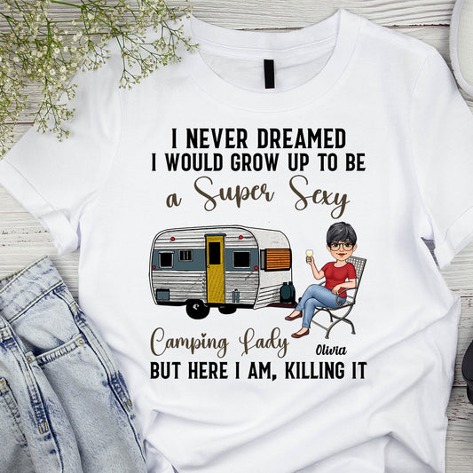 Camping Lady - Personalized Camping T-shirt & Hoodie