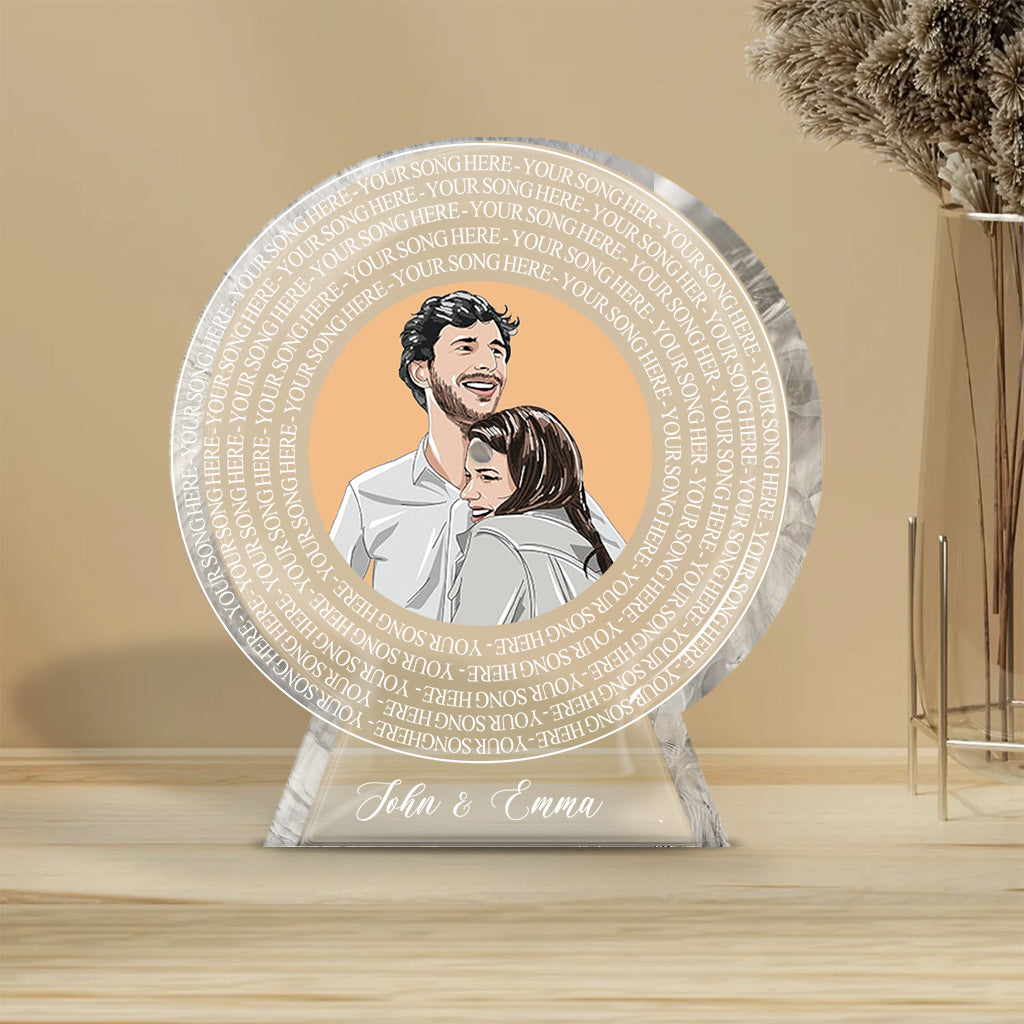Our Favorite Song - Personalized Couple Custom Shaped Acrylic Plaque