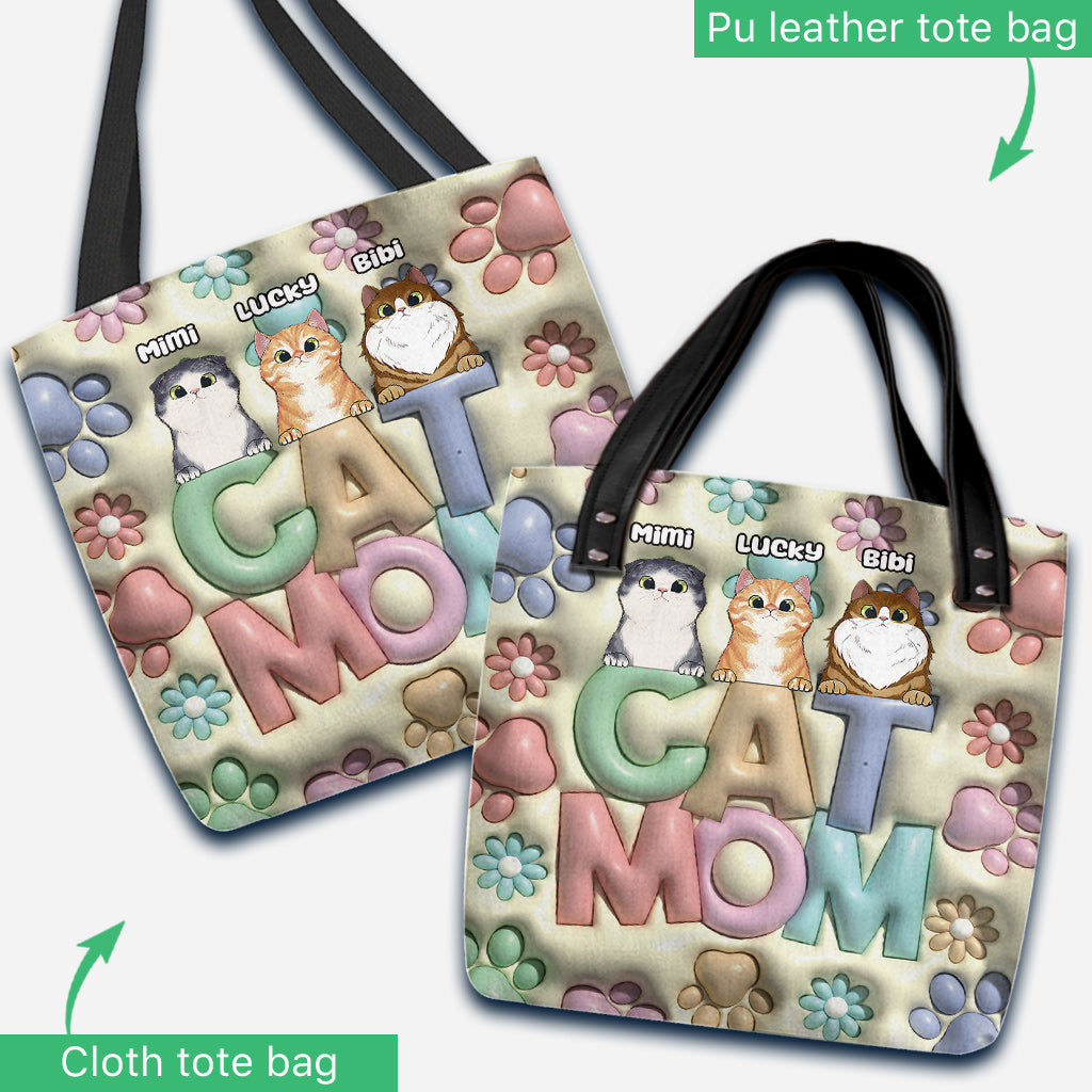 Cat Mom - Personalized Cat Tote Bag