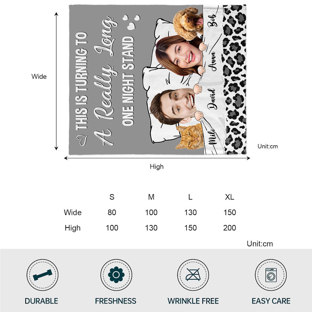 A Really Long One Night Stand - Personalized Couple Blanket