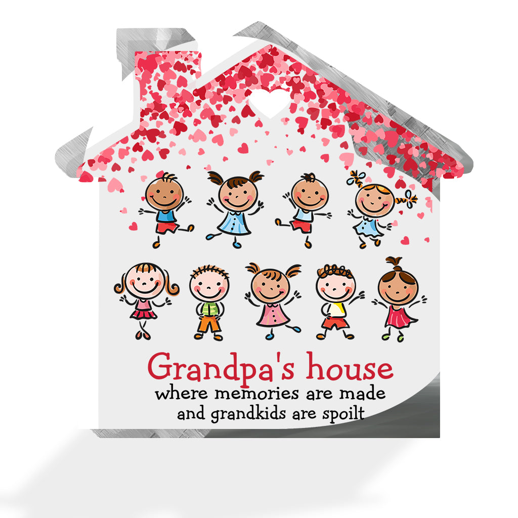 Nana's House - Gift for grandma, grandpa - Personalized Custom Shaped Acrylic Plaque
