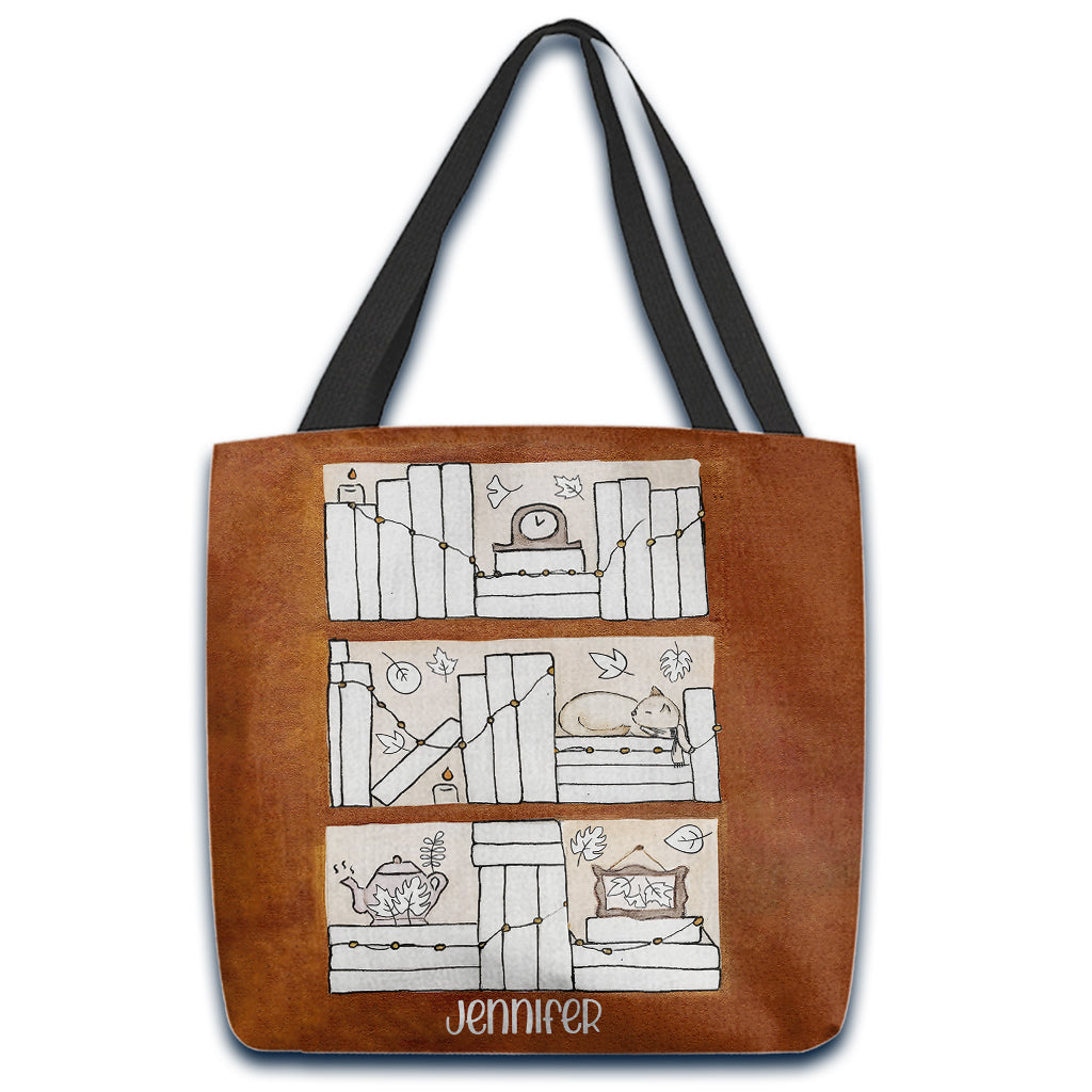 Four Seasons Reading Tracker - Personalized Book Tote Bag