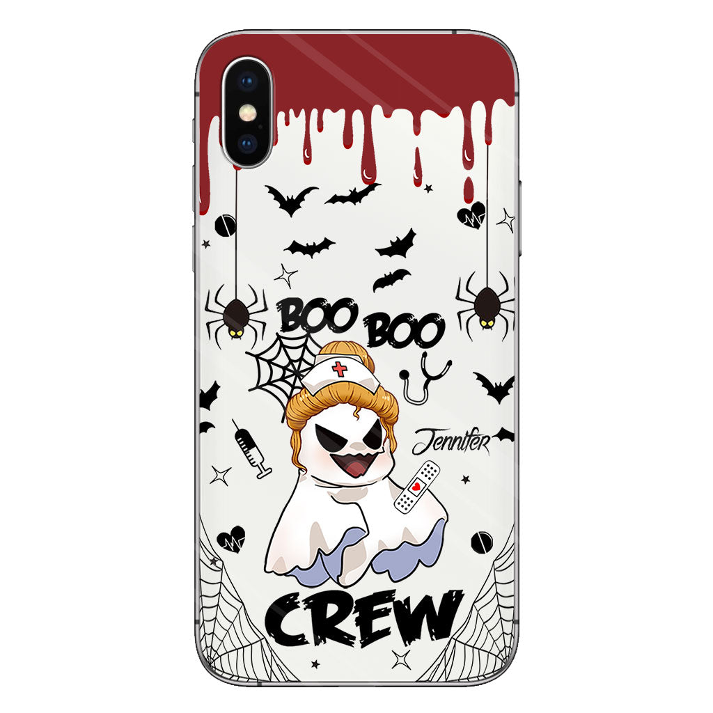 Boo Boo Crew - Personalized Nurse Clear Phone Case