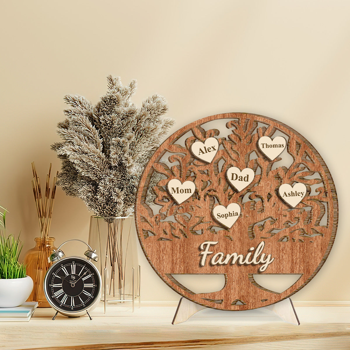 Family Is Forever - Personalized Family 2 Layered Wood Sign / Wood Plaque