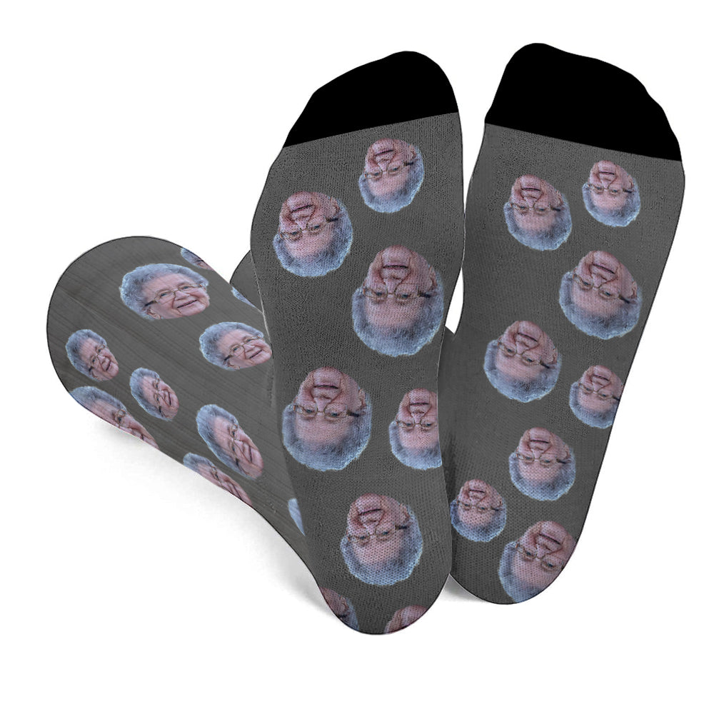 Custom Face - Personalized Grandma Socks
