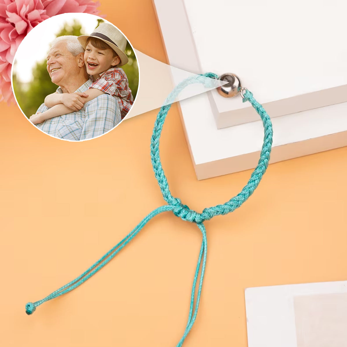 Love Grandpa - Gift for grandpa - Personalized Projection Bracelet