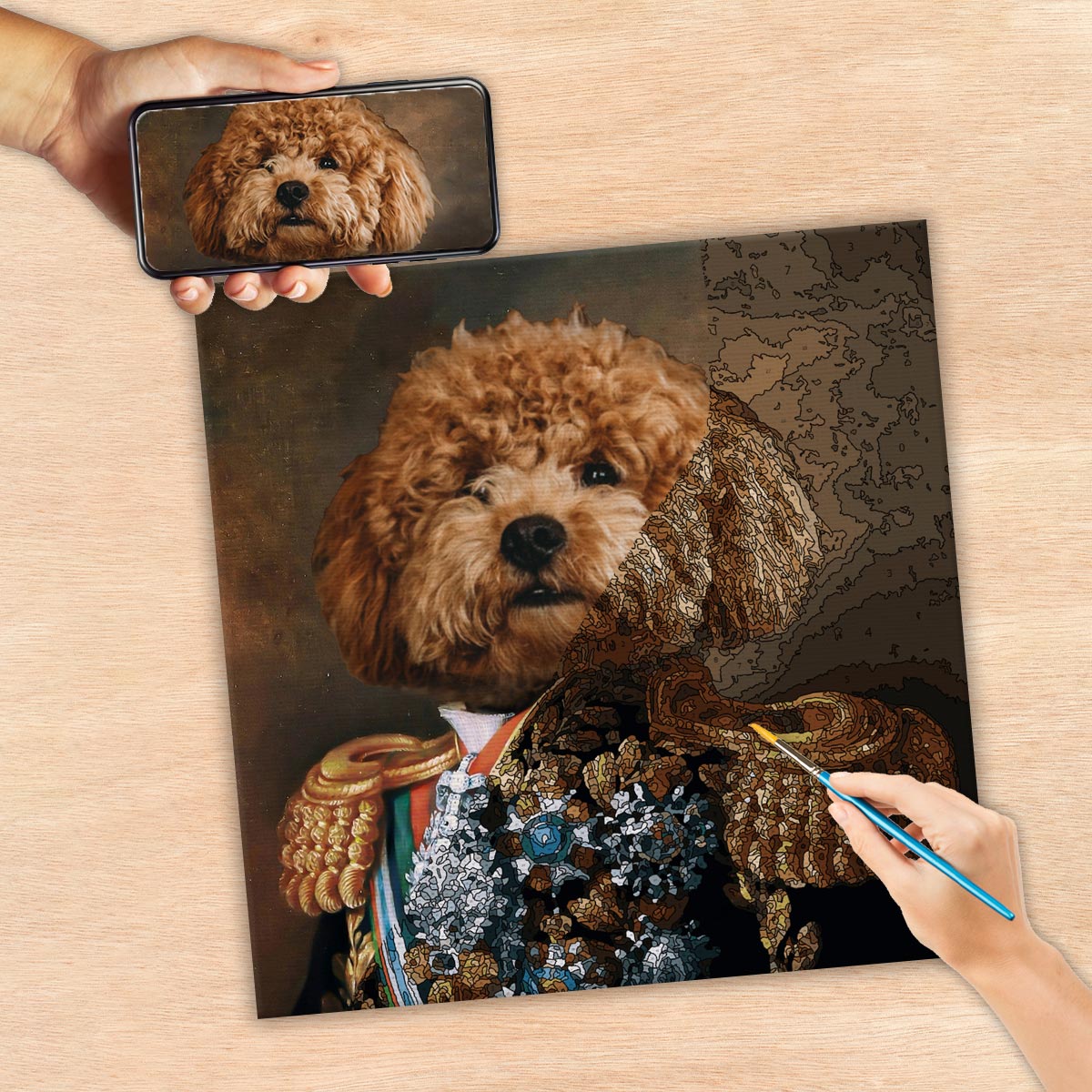 Royal Pets - Personalized Dog Paint By Numbers Kit