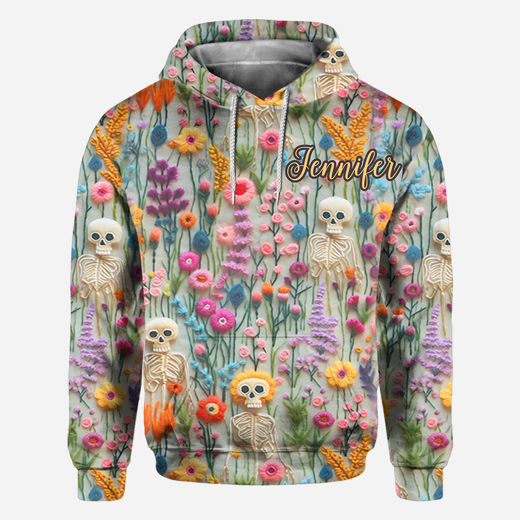 Floral Skeleton - Personalized Skull All Over Shirt