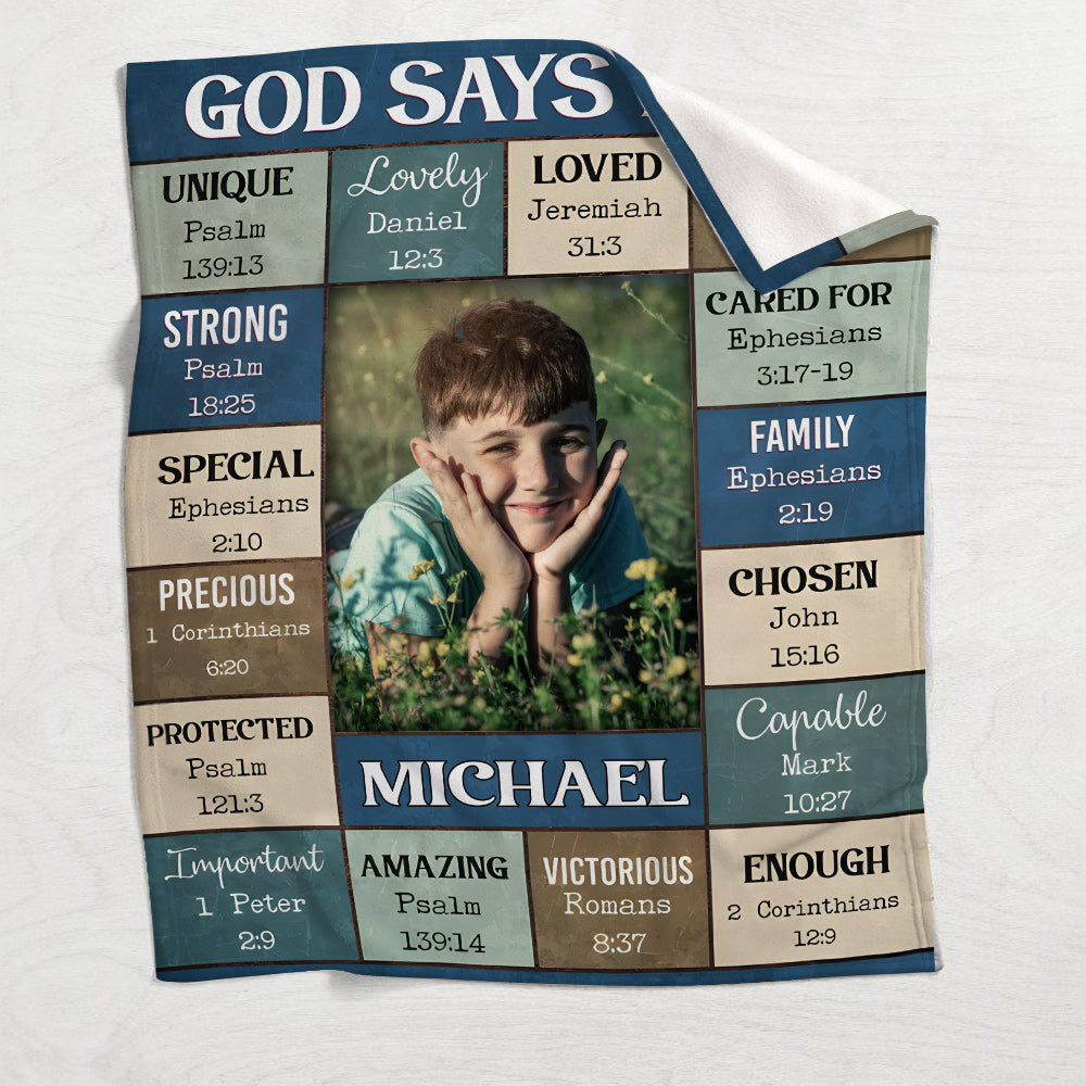 God Say I Am - Personalized Christian Blanket