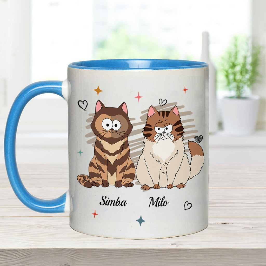 In My Dog/ Cat Mom Era - Personalized Cat Accent Mug